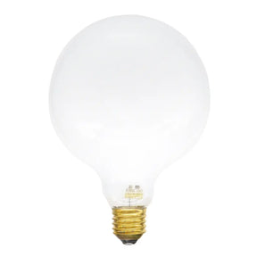 Clear light bulb on a white background