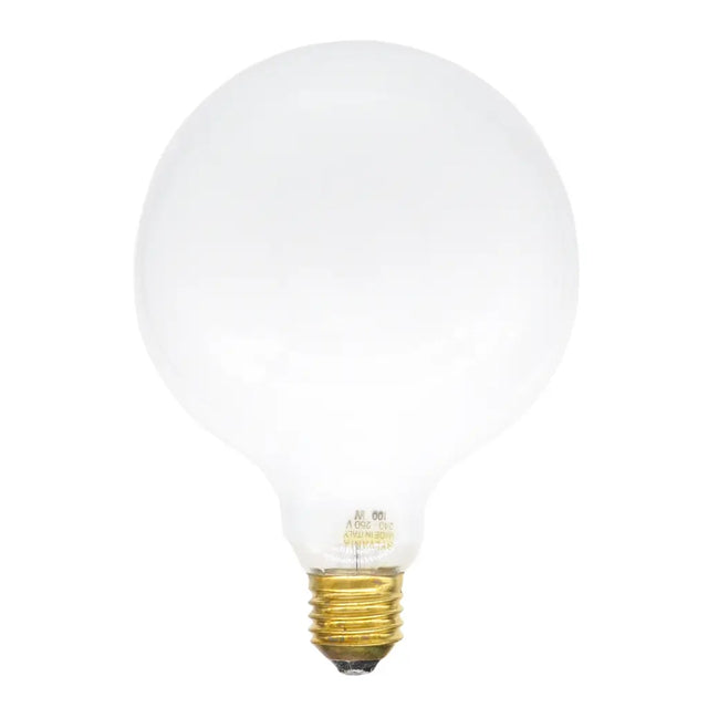 Clear light bulb on a white background