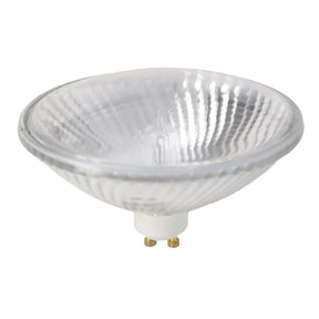 Light bulb with textured glass cover on a white background