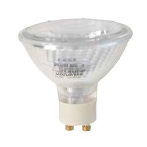 Halogen light bulb on a white background