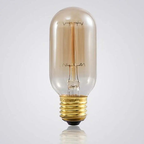Vintage-style light bulb with a clear glass cover on a white background