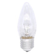 Clear light bulb on a white background