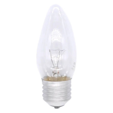 Clear light bulb on a white background