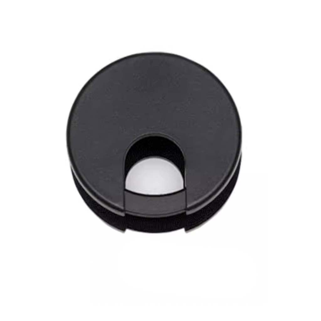 Table Desk Wire Cord Cable Grommets Hole Cover Protection Plastic Black 35mm