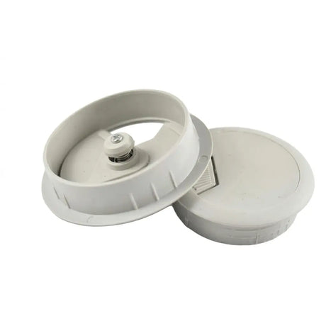 Table Desk Wire Cord Cable Grommets Hole Cover Protection Plastic Light Gray