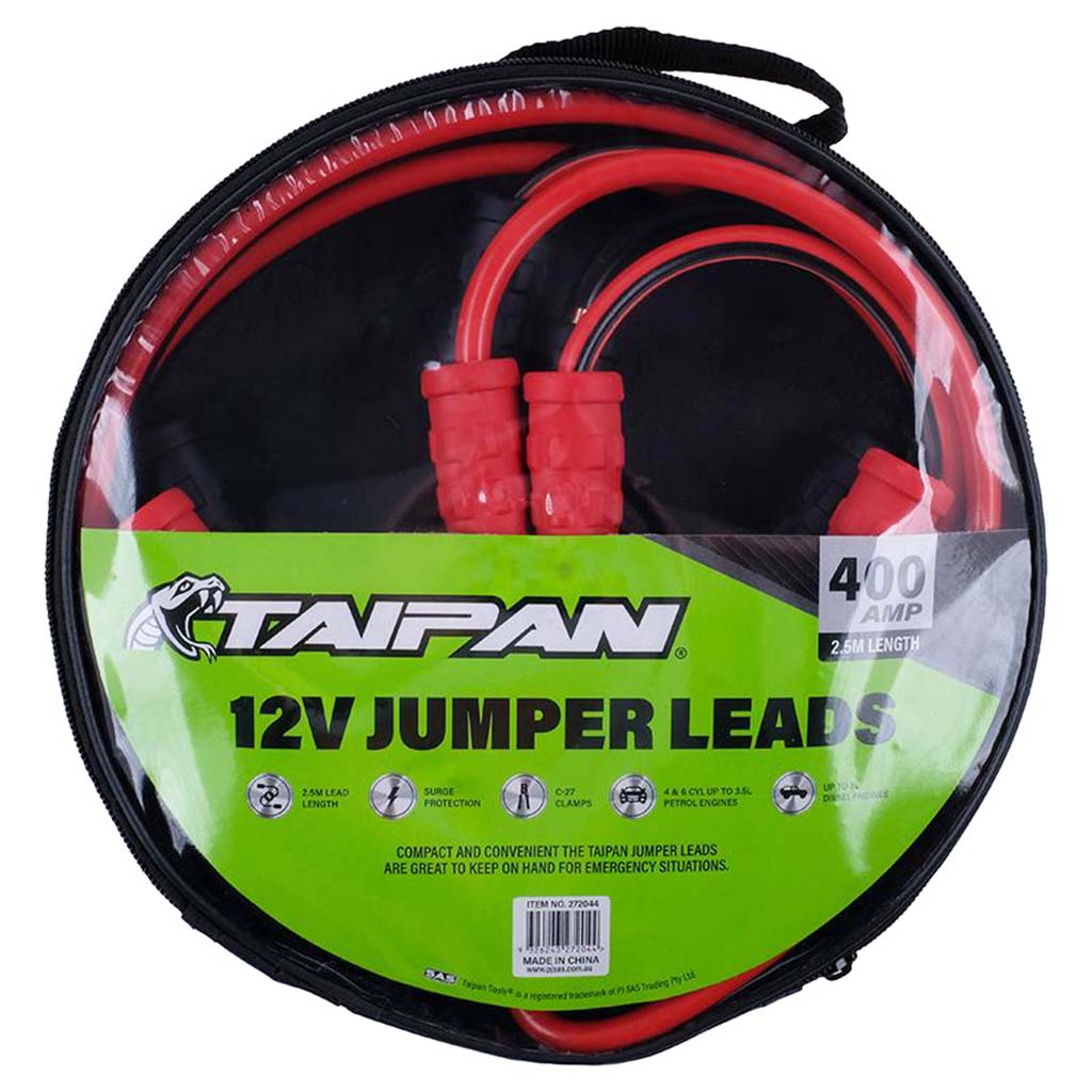 Taipan 12V Jumper Lead 400Amp 2.5M 272044
