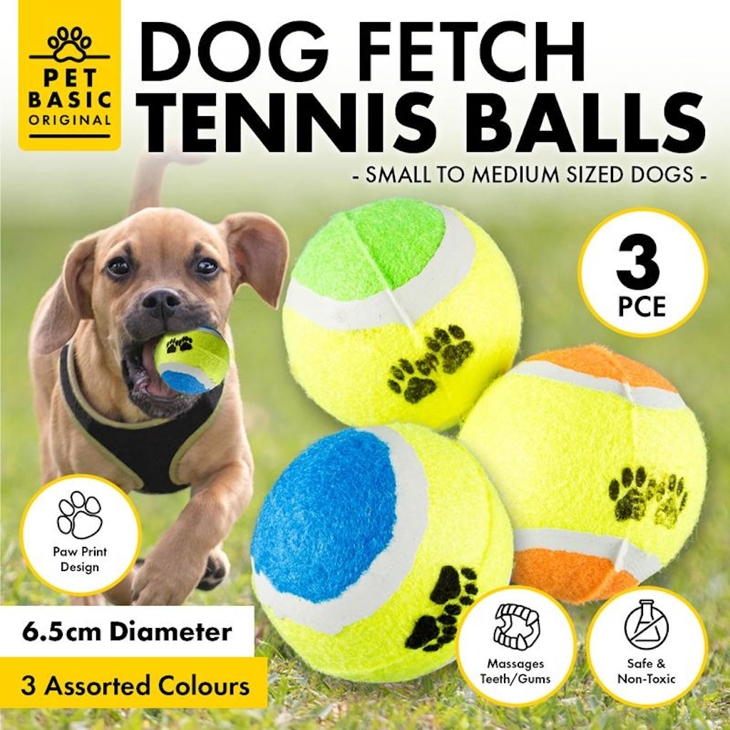 Tennis Fetch Balls 6.5cm 3Pcs