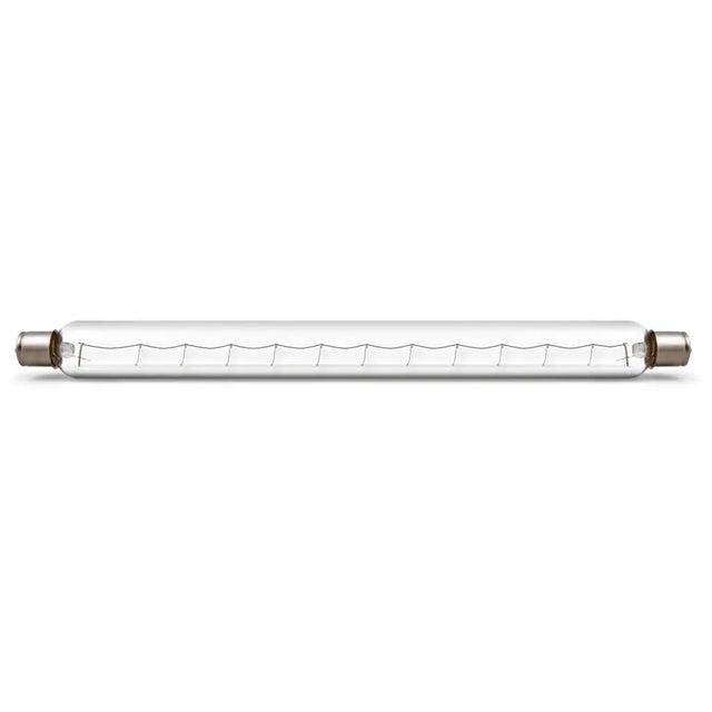 Clear cylindrical object with a metallic end on a white background