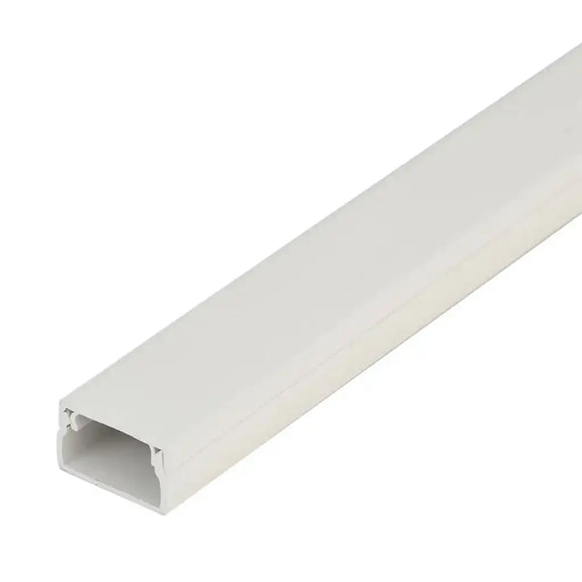 White plastic conduit on a white background