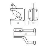 Trio Improved Gate Latch Zinc Plated 102mm BWIMDLATCHZP