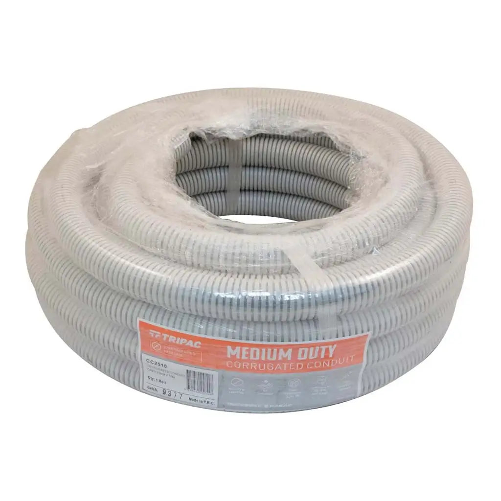 Tripac Medium Duty Corrugated Conduit 25mmX10m CC2510 – Double Bay Hardware