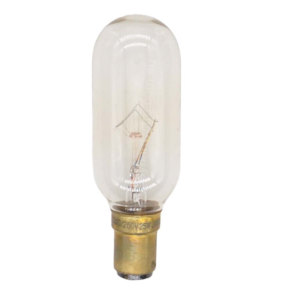 Tubular T29 Light Bulb B15 250V 25W 90mm Clear