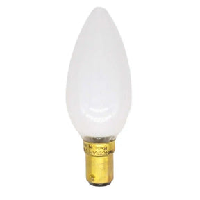 Clear light bulb with gold base on a white background