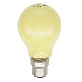 Yellow light bulb on a white background
