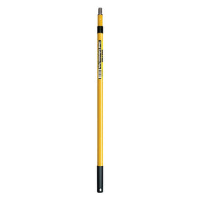 Yellow telescopic pole with black bottom on a white background
