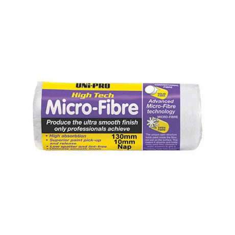 Roll of UNI-PRO High Tech Micro-Fibre with purple and yellow label on a white background