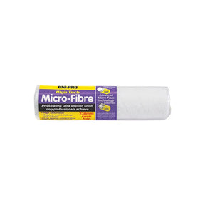 Roll of micro-fibre cloth with a purple label on a white background