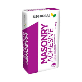 USG Boral masonry adhesive packaging on a white background