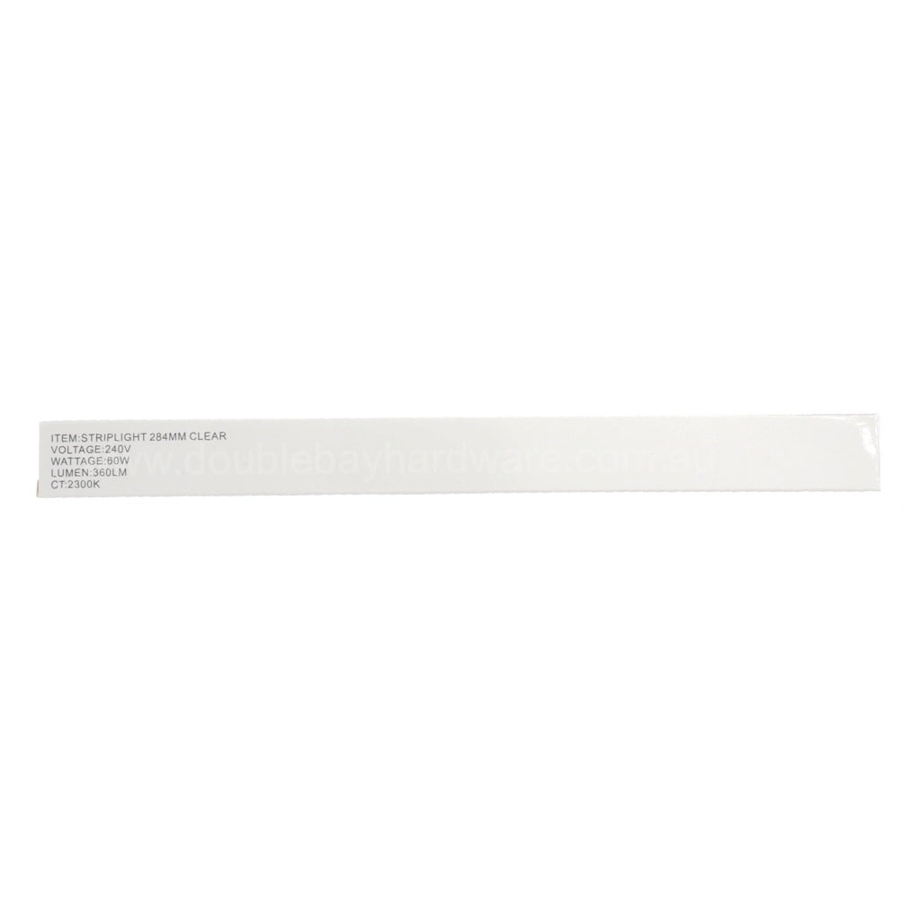 Double Ended Tubular Strip Light S15 60W Clear 284mm
