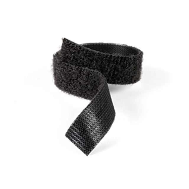 Black woven belt on a white background
