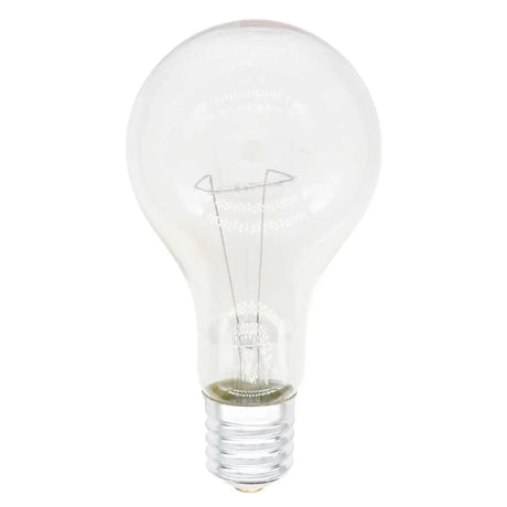 Clear light bulb on a white background