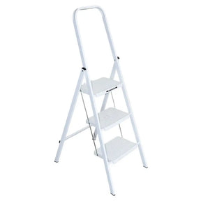 White step ladder on a white background