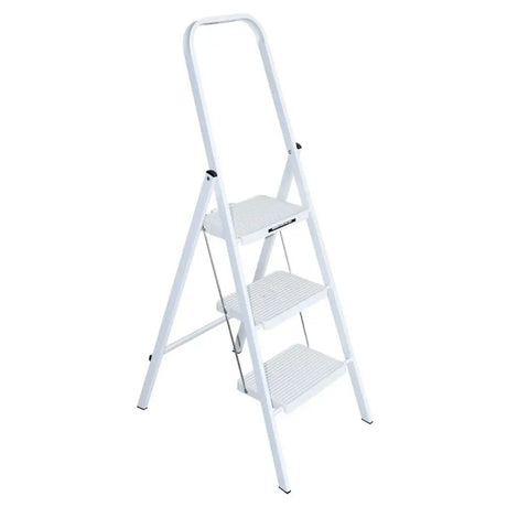 White step ladder on a white background