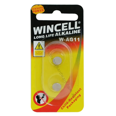 Wincell long life alkaline battery packaging on a white background