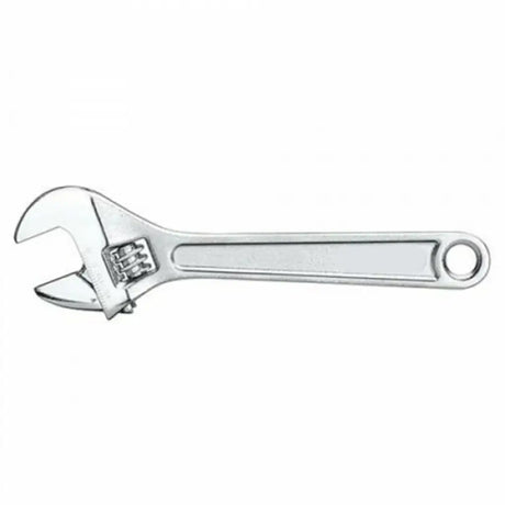 Adjustable wrench on a white background
