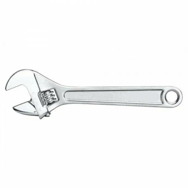 Adjustable wrench on a white background
