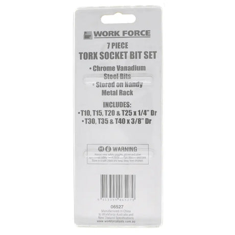 WORKFORCE Torx Socket Bit Set 7Pcs 06527