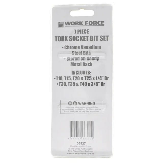 WORKFORCE Torx Socket Bit Set 7Pcs 06527