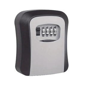 Key safe with a combination lock on a white background