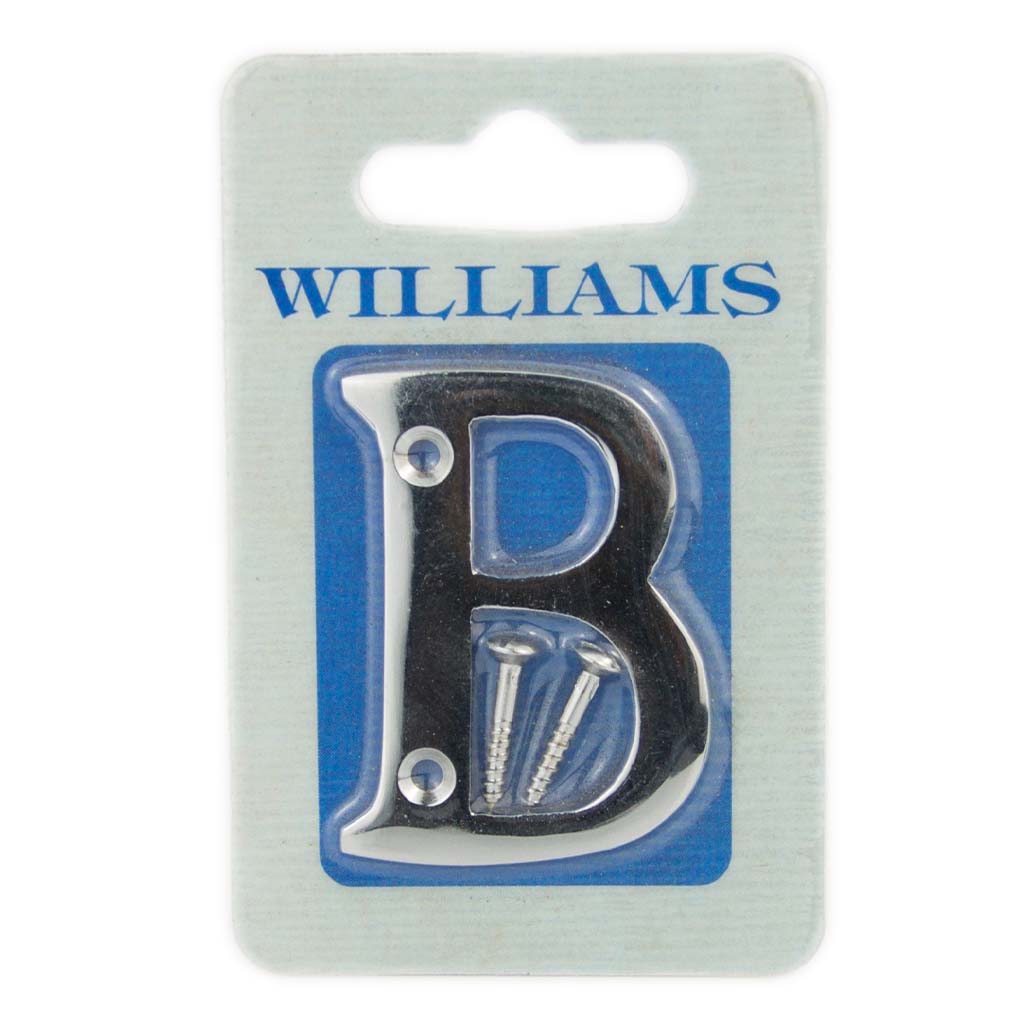 54mm chrome plated house letter B