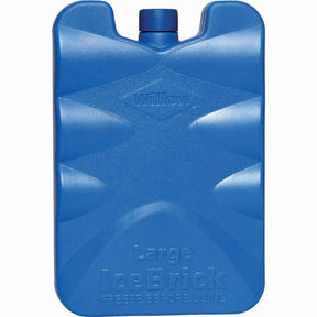 Blue ice brick container with 'Willow' branding on a white background