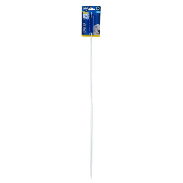 A white plastic garden stake with a blue and yellow branded retail header card, shown vertically against a plain white background.