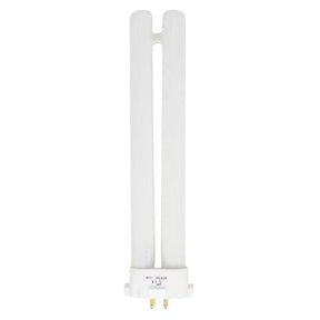 Fluorescent light bulb on a white background