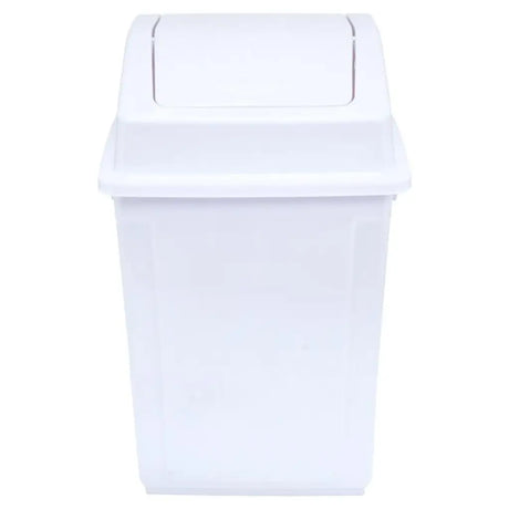 White trash bin on a white background