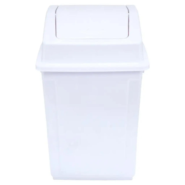 White trash bin on a white background
