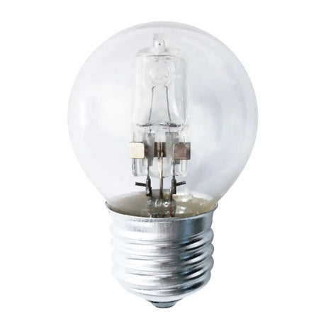 Clear light bulb on a white background