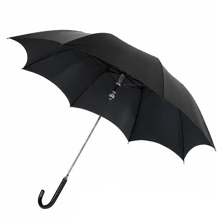 Black umbrella on a white background
