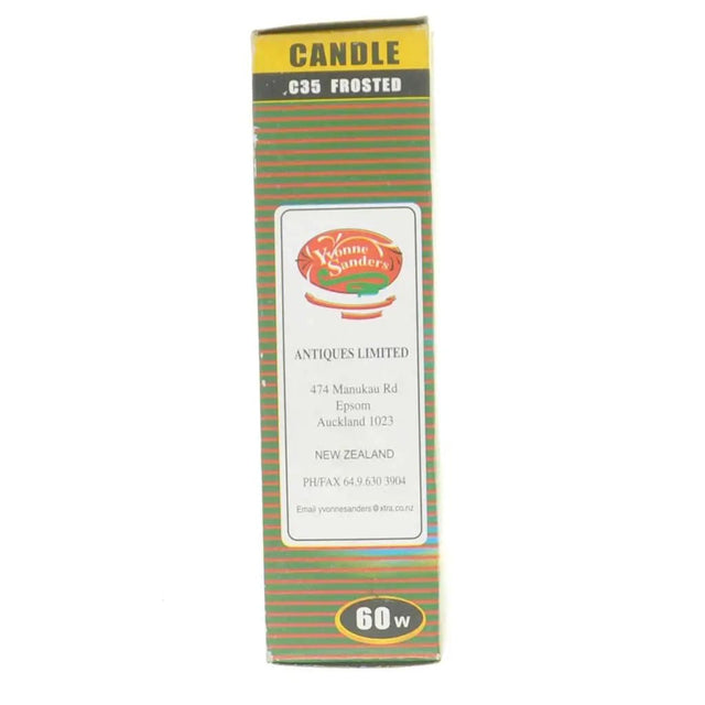 Box of candles with a brand logo on a white background