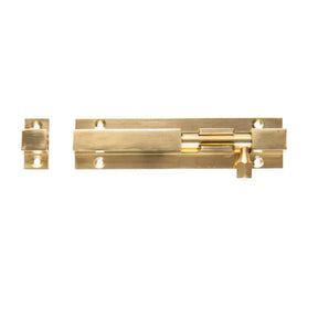 Zenith Barrel Bolt Polished Brass 100mm HBP1101