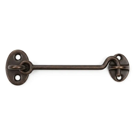 Bronze cabinet hook on a white background