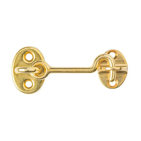 Gold metal latch on a white background