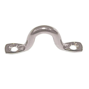 Metallic handle on a white background