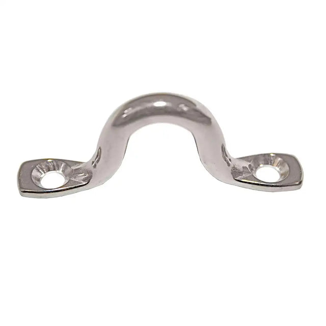 Metallic handle on a white background