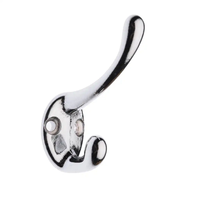Metallic double hook on a white background