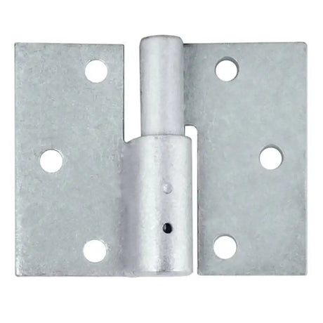 Metal hinge on a white background