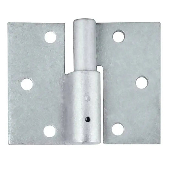 Metal hinge on a white background